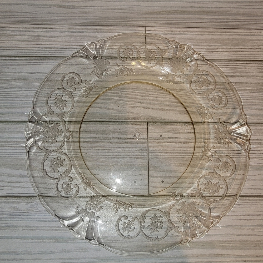 Vintage Heisey Luncheon Yellow Glass Plate
